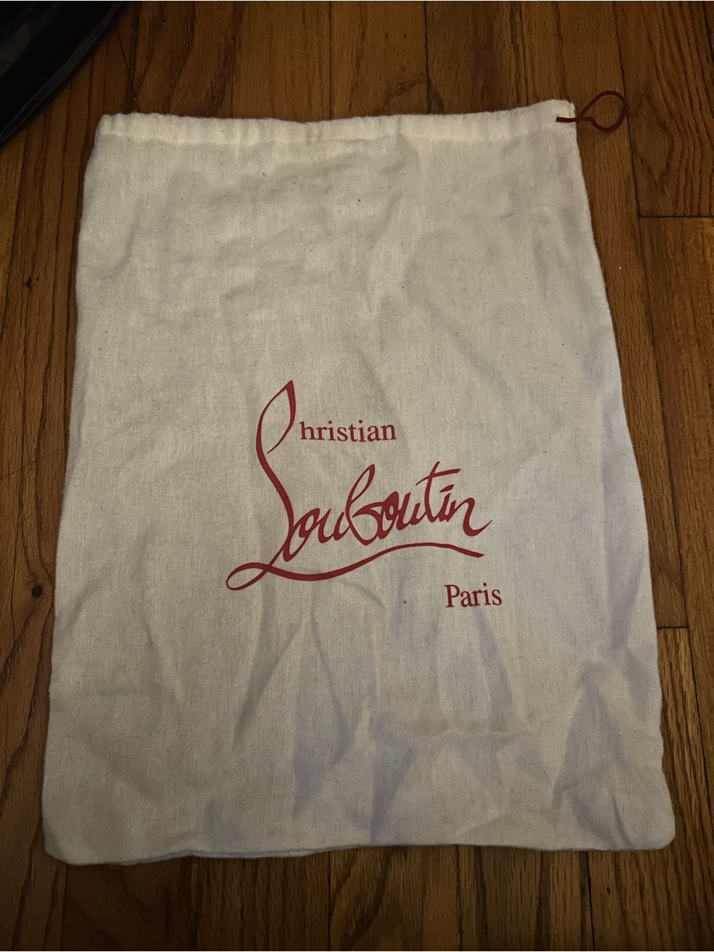 Christian Louboutin White Dust Bag with Red Logo